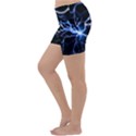 Blue Thunder Colorful Lightning graphic impression Lightweight Velour Yoga Shorts View2