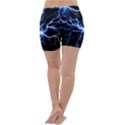 Blue Thunder Colorful Lightning graphic impression Lightweight Velour Yoga Shorts View4