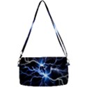 Blue Thunder Colorful Lightning graphic impression Removable Strap Clutch Bag View2