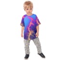 Blue Lightning colorful digital art Kids  Raglan Tee View1