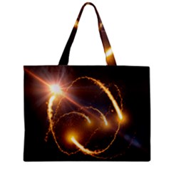 Flying Comets And Light Rays, Digital Art Zipper Mini Tote Bag by picsaspassion