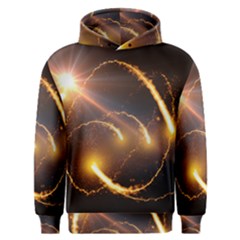 Flying Comets And Light Rays, Digital Art Men s Overhead Hoodie by picsaspassion