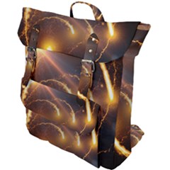 Flying Comets And Light Rays, Digital Art Buckle Up Backpack by picsaspassion