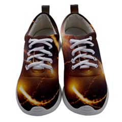 Flying Comets And Light Rays, Digital Art Women Athletic Shoes by picsaspassion