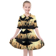 Cute Little Dancing Fairy In The Night Kids  All Frills Chiffon Dress by FantasyWorld7