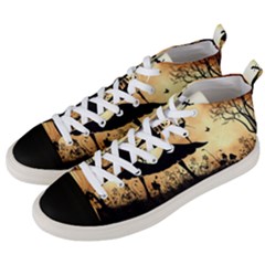 Cute Little Dancing Fairy In The Night Men s Mid-top Canvas Sneakers by FantasyWorld7