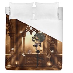 Little Dark Fairy In The Night Duvet Cover (queen Size) by FantasyWorld7