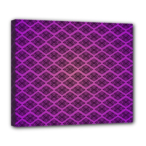 Pattern Texture Geometric Patterns Purple Deluxe Canvas 24  x 20  (Stretched)