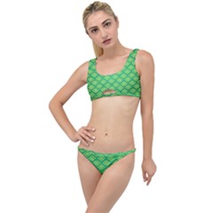 Pattern Texture Geometric Green The Little Details Bikini Set