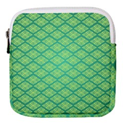 Pattern Texture Geometric Green Mini Square Pouch