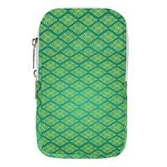 Pattern Texture Geometric Green Waist Pouch (large) by Mariart