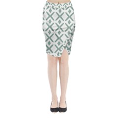 Texture Sign Deaign Midi Wrap Pencil Skirt