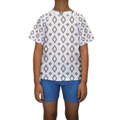 Background Texture Triangle Kids  Short Sleeve Swimwear