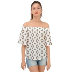 Background Texture Triangle Off Shoulder Short Sleeve Top by HermanTelo