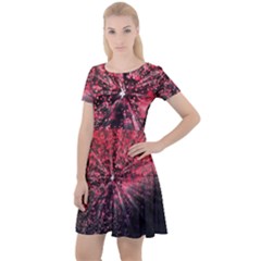 Abstract Background Wallpaper Cap Sleeve Velour Dress  by HermanTelo