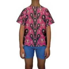 Background Abstract Pattern Kids  Short Sleeve Swimwear by HermanTelo