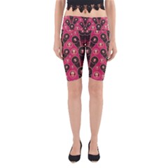 Background Abstract Pattern Yoga Cropped Leggings