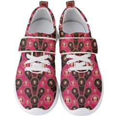 Background Abstract Pattern Men s Velcro Strap Shoes