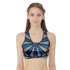 Darts Throw Sports Bra With Border