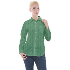 Pattern Background Blure Women s Long Sleeve Pocket Shirt