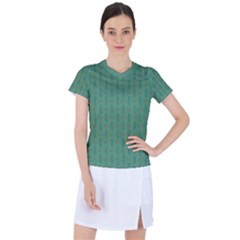 Pattern Background Blure Women s Mesh Sports Top by HermanTelo