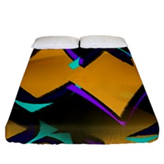 Geometric Gradient Psychedelic Fitted Sheet (california King Size)
