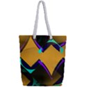 Geometric Gradient Psychedelic Full Print Rope Handle Tote (Small) View2