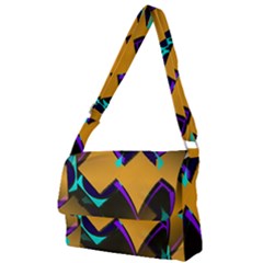 Geometric Gradient Psychedelic Full Print Messenger Bag (l) by HermanTelo