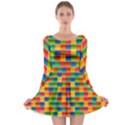 Background Colorful Abstract Long Sleeve Skater Dress View1