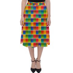 Background Colorful Abstract Classic Midi Skirt
