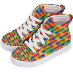Background Colorful Abstract Kids  Hi-top Skate Sneakers by HermanTelo