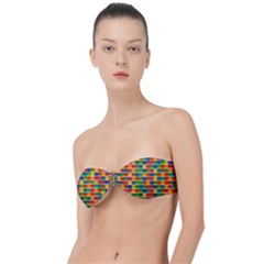 Background Colorful Abstract Classic Bandeau Bikini Top 