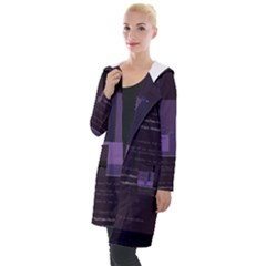 Nfluent s Check-cs Glitch Code Hooded Pocket Cardigan