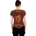 Beautiful Heart With Leaves Crew Neck Crop Top View2