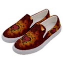 Beautiful Heart With Leaves Men s Canvas Slip Ons View2