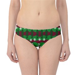Snow Trees And Stripes Hipster Bikini Bottoms by bloomingvinedesign