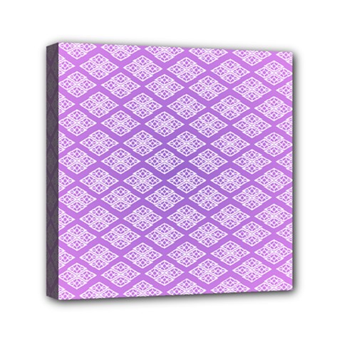 Pattern Texture Geometric Purple Mini Canvas 6  X 6  (stretched)