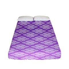 Pattern Texture Geometric Purple Fitted Sheet (full/ Double Size)