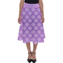 Pattern Texture Geometric Purple Perfect Length Midi Skirt View1