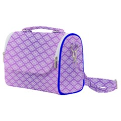Pattern Texture Geometric Purple Satchel Shoulder Bag