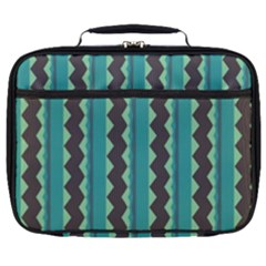 Background Chevron Blue Full Print Lunch Bag