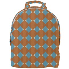 Pattern Brown Triangle Mini Full Print Backpack by HermanTelo