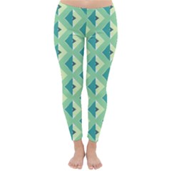 Background Chevron Green Classic Winter Leggings by HermanTelo