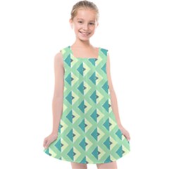 Background Chevron Green Kids  Cross Back Dress