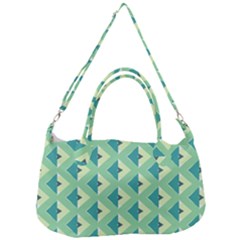 Background Chevron Green Removal Strap Handbag by HermanTelo