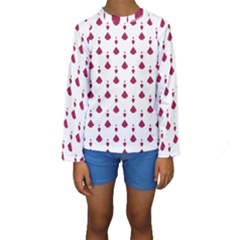 Pattern Card Kids  Long Sleeve Swimwear