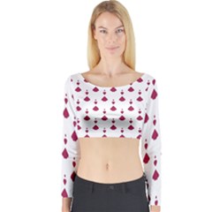 Pattern Card Long Sleeve Crop Top