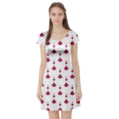 Pattern Card Short Sleeve Skater Dress