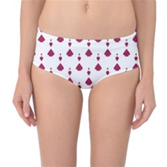 Pattern Card Mid-Waist Bikini Bottoms