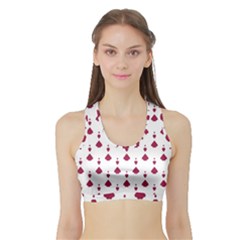 Pattern Card Sports Bra with Border